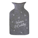 Hot Water Bottle and Eye Mask Set - Grey