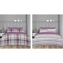 Twill Check/Twill Stripe Twin Pack Duvet Set
