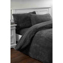 Supersoft Teddy Duvet Set - Charcoal