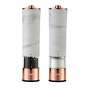 Electric Salt & Pepper Mill Marble Set