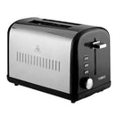 Tower 2 Slice Stainless Steel Toaster - Black