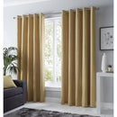 Sorbonne Lined Eyelet Curtains - Ochre