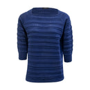 Stitch Square Neck Acrylic Jumper - Navy