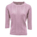 Pointelle Stitch Scoop Neck - Pink
