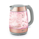 Tower Glitz 3KW 1.7L Blush Pink Glass Kettle - Pink