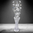 Artificial Flower Lamp with Crystals Light 100cm - Silver