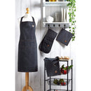Black Stonewash Denim Double Oven Glove