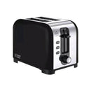 Russell Hobbs Henley 2 Slice Stainless Steel Toaster - Black