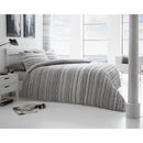 Andrea Striped Duvet Cover Bedding Set - Mono