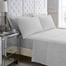Non Iron Percale Bedding Sheet Range - Silver