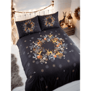 Holly Wreath Duvet Set - Black