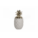 White & Gold Pineapple Storage Ornament