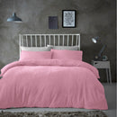 Popcorn Fleece Duvet Cover Bedding Set - Blush