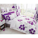 Poppy Duvet Cover Bedding Set - Aubergine