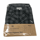 Hutson Harbour Printed Check PJs - Black