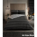 Stripe Duvet Cover Bedding Set - Black