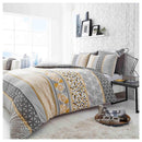 Helsby Duvet Cover Bedding Set - Mustard
