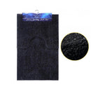 Shiny Microfibre Black Bath Mat Set