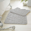 Pebble Silver Bath Mat Set