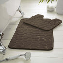 Memory Foam Pebble 2 Piece Bathroom Mat Set - Natural