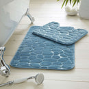 Memory Foam Pebble 2 Piece Bathroom Mat Set - Aqua
