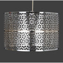 Febe Pendant Ceiling Light With Modern Cut Out Detailing - Chrome