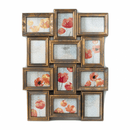 Wall Photo Grame - Vintage Gold - Holds 12 Photos