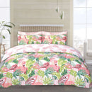 Twin Pack Flamingo/Pineapple Duvet Set - Coral
