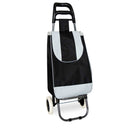 Voyager Stripe Shopping Trolley - Black