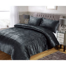 Lewis's Adeline Crinkle Duvet Set - Charcoal
