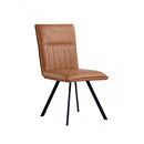 Pair of Darwen Leather Dining Chair - Tan