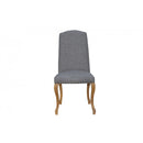 Pair of Luxury Chair with Studs and Carved Legs - Light Grey