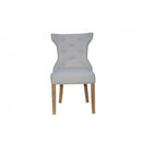 Pair of Winged Button Back Chair with - Natural