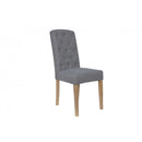 Pair of Button Back Upholstered Chair - Light Grey
