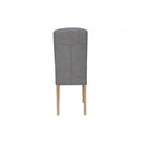 Pair of Button Back Upholstered Chair - Light Grey