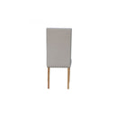 Pair of Straight Back Fabric Chair - Natural