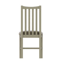 Salisbury Pure White Pair of Chairs with Fabric Seat 43 x 52 x 94 cm