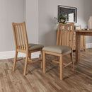 Shrewsbury Light Oak Pair of Dining Chair 43 x 52 x 94 cm