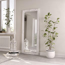 Leaner Mirror White Painted Wooden Frame 75 x 3.5 x 165 cm