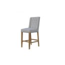 Button Back Stool Natural with Studs 45 x 57.5 x 110 cm