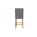 Button Back Stool Light Grey with Studs 45 x 57.5 x 110 cm