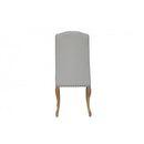 Pair of Luxury Chair with Studs and Carved Legs - Natural