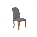 Pair of Luxury Chair with Studs and Carved Legs - Light Grey
