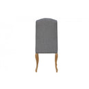 Pair of Luxury Chair with Studs and Carved Legs - Light Grey