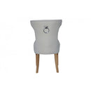 Pair of Winged Button Back Chair with - Natural
