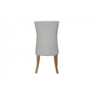 Pair of Curved Button Back Chair - Natural