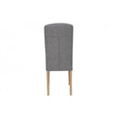 Pair of Button Back Upholstered Chair - Light Grey