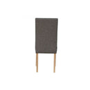 Pair of Straight Back Fabric Chair - Dark Grey