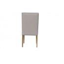 Pair of Button and Studded Dining Chair - Natural