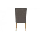 Pair of Button Back and Studded Dining - Dark Grey